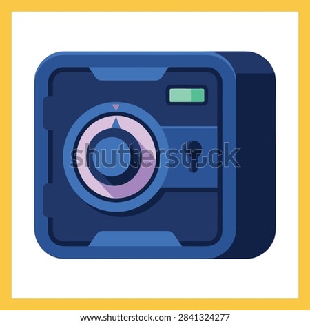 Safe Vault With Combination Dial And Keyhole Icon