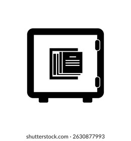 Safe Vault with Financial Documents Icon