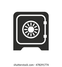Safe vector icon. Black illustration isolated on white background for graphic and web design.
