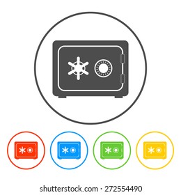 Safe vector icon, vector eps 10 illustration