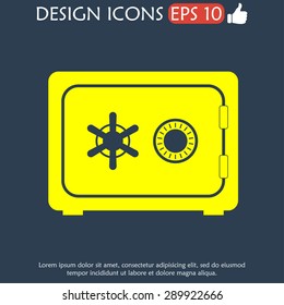Safe vector icon, vector eps 10 illustration