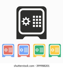 Safe  vector icon. Illustration isolated on white  background for graphic and web design.