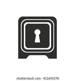 Safe   vector icon. Illustration isolated on white  background for graphic and web design.
