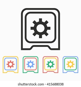 Safe  vector icon. Illustration isolated on white  background for graphic and web design.