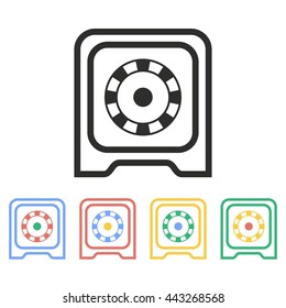 Safe vector icon. Illustration isolated on white background for graphic and web design.