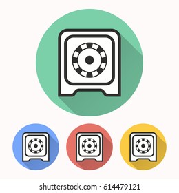 Safe vector icon. Illustration isolated for graphic and web design.