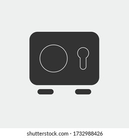 signo de ilustración de icono de vector seguro para web y diseño