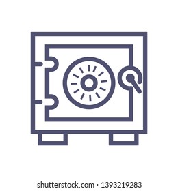 Safe vector icon. vector safe illustration icon for website or mobile apps