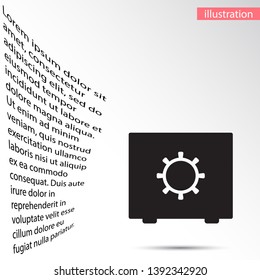 Safe Vector icon . Lorem Ipsum Illustration design