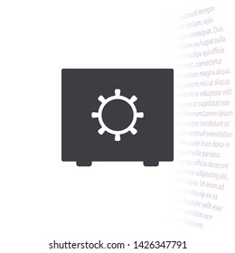 Safe Vector icon . Lorem Ipsum Illustration design