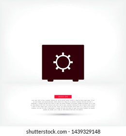 Safe Vector icon . Lorem Ipsum Illustration design