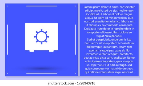Safe Vector icon . Lorem Ipsum Illustration design