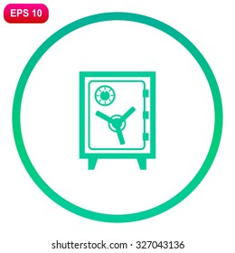 Safe vector icon. Money symbol.