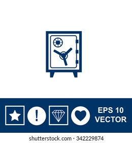 Safe vector icon. Money symbol.