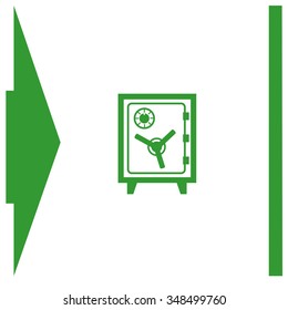 Safe vector icon. Money symbol.