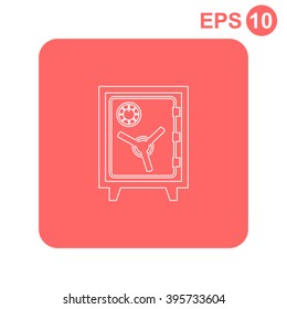 Safe vector icon. Money symbol.