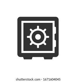 Icono de vector seguro en fondo blanco