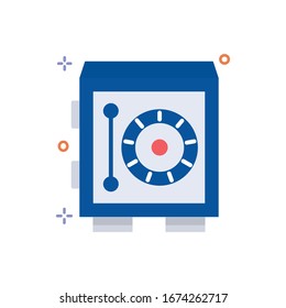 Safe Vector illustration. Shopping and E-commerce Flat icon. 