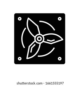 Safe view black icon, concept illustration, vector flat symbol, glyph sign.