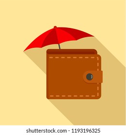 Safe wallet icon. Flat illustration of safe wallet vector icon for web design