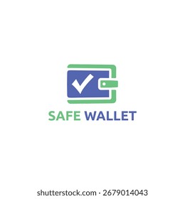 Design de logotipo de carteira segura simples