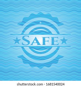 Safe water emblem. Vector Illustration. Detailed.