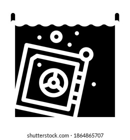 safe in water focus glyph icon vector. safe in water focus sign. isolated contour symbol black illustration