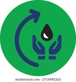 Agua segura Icono de relleno de gradiente genérico