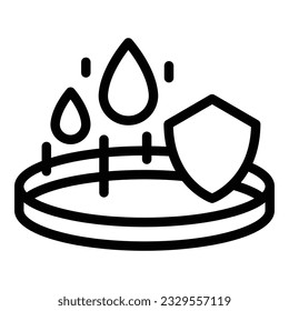 Safe water icon outline vector. Save water. Drop clean