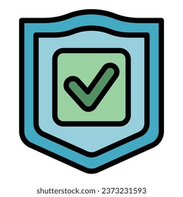 Safe water icon outline vector. Safety line. Guard vest color flat