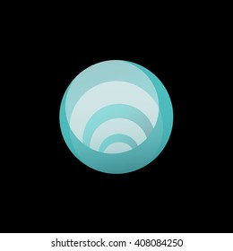 Safe water logo. Abstract liquid icon. Aqua symbol template. Vector illustration.