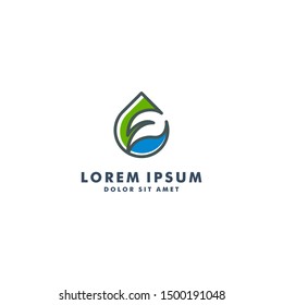 safe water logo, drop water design icon - vector