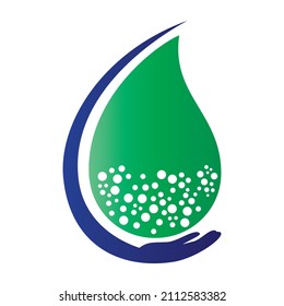 Diseño del logotipo de agua potable. Diseño vectorial del logotipo Water Care.