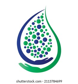 Safe water logo template design. Water Care logo vector design.