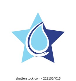 Safe water logo template design. Water Care logo vector design.