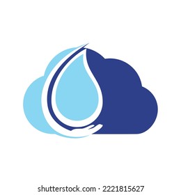 Safe water logo template design. Water Care logo vector design.