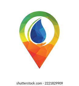 Safe water logo template design. Water Care logo vector design.