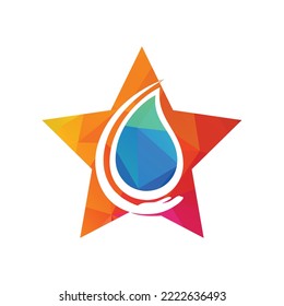 Diseño del logotipo de agua potable. Diseño vectorial del logotipo Water Care.	