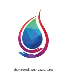 Diseño del logotipo de agua potable. Diseño vectorial del logotipo Water Care.	