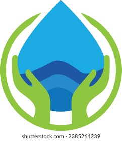 Safe water vector logo design