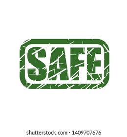 Safe watermark stamp green stamp