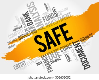 SAFE word cloud, business concept