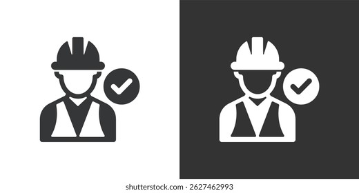 Safe work icon. Solid glyph series icon