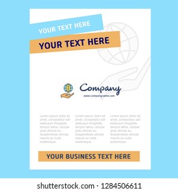 Safe world  Title Page Design for Company profile ,annual report, presentations, leaflet, Brochure Vector Background