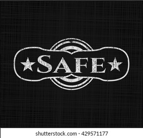 Safe written with chalkboard texture