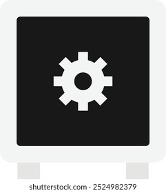 Safebox Finance Secure Icon Vector Flat Illustration