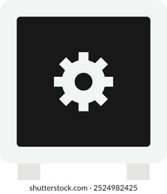 Safebox Finance Sicheres Symbol - Vektorgrafik (flach)