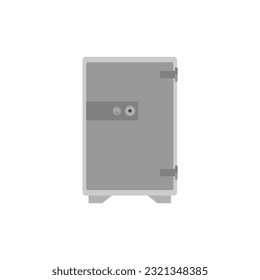 ilustración vectorial de diseño plano de safebox.bóveda de banco bloqueada aislada en fondo blanco. Caja fuerte para la protección del dinero. Elemento de diseño de almacenamiento de efectivo y objetos de valor. Caja de depósito de acero