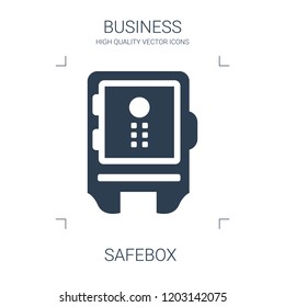 safebox icon. high quality filled safebox icon on white background. from business collection flat trendy vector safebox symbol. use for web and mobile