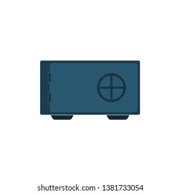 Safe-box icon, safe money. Vector.